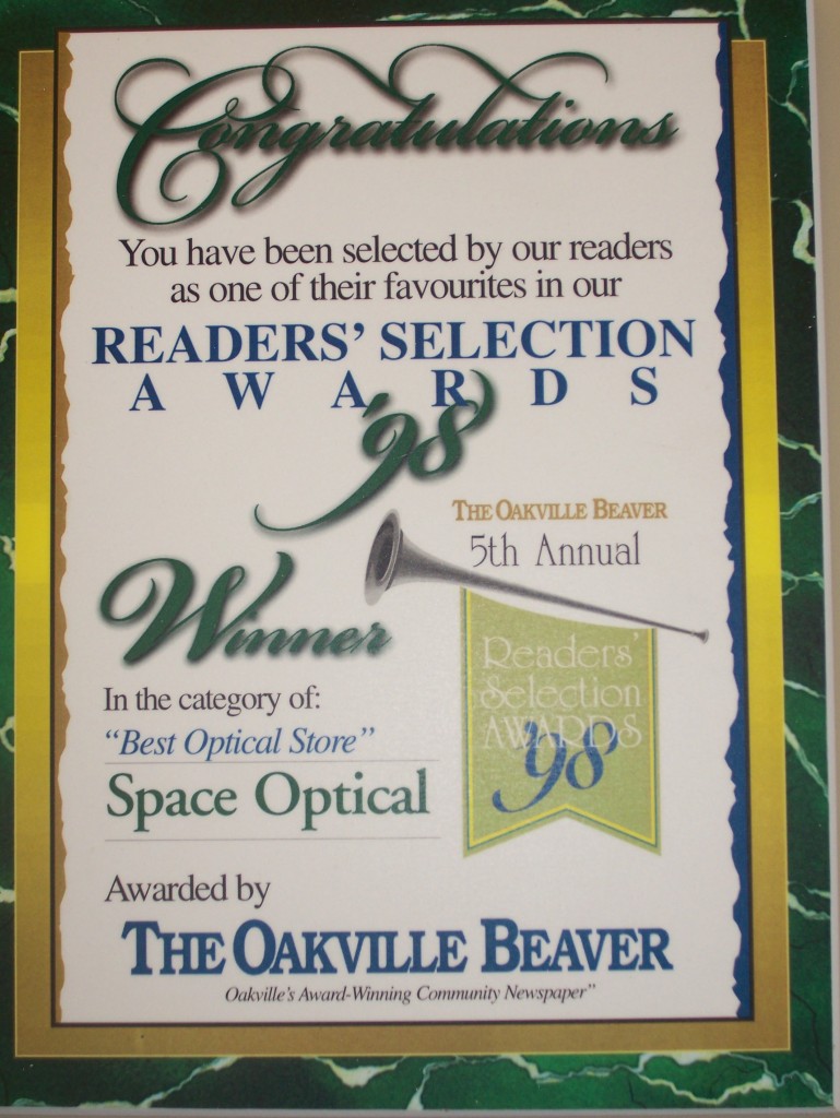Readers Selection Award 1998